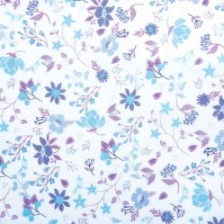 tela voiled flowers print LAVENDER FLOWERS