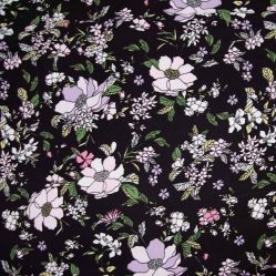 tela KATIA viscosa twill PINK WINTER FLOWERS