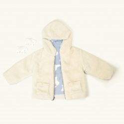 tela peluche fleece sherpa crema