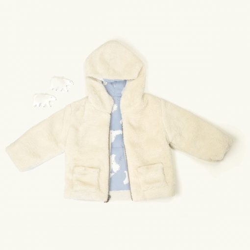 tela peluche fleece sherpa crema