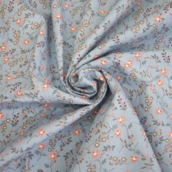 tela Katia POPLIN LIGHT PRINT rustic blue