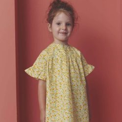 tela Katia POPLIN LIGHT PRINT yellow flowers