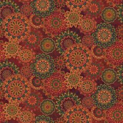 DP26816-24 mandalas multicolor warm - colección MARRAKECH - STONEHENGE NORTHCOTT fabrics