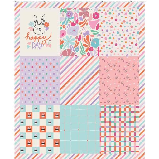 tela Katia POPLIN PANEL PATCHWORK Easter K-pop