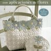 Libro patchwork japones con aplicaciones de flores