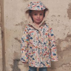 tela impermeable raincoat PU mushroom rain