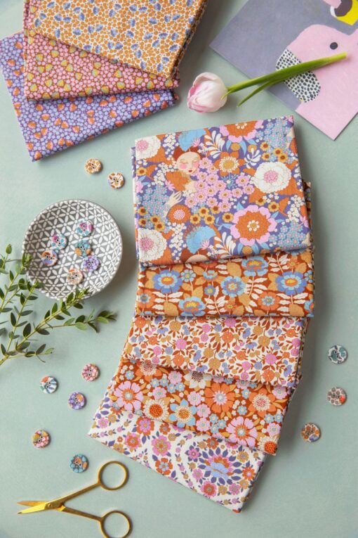 TILDA WALLFLOWER pack fat quarters x tonos - Imagen 7
