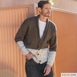 REVISTA KATIA esp THE BASIC - hombre chaqueta - lana bulky tweed