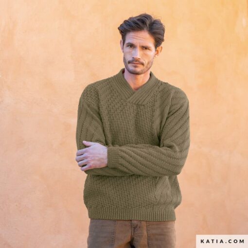 REVISTA KATIA esp THE BASIC - hombre jersey - lana craft lover