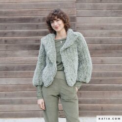 REVISTA KATIA esp COUNTRY KNITS - chaqueta mujer - lana polar