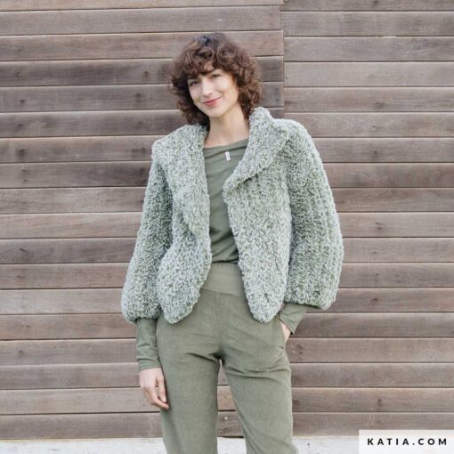 REVISTA KATIA esp COUNTRY KNITS - chaqueta mujer - lana polar