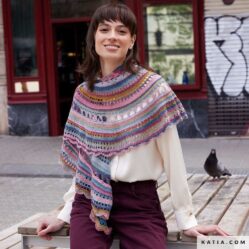 REVISTA KATIA CONCEPT esp MULTICOLOR 2 - mujer chal - silky lace rainbow