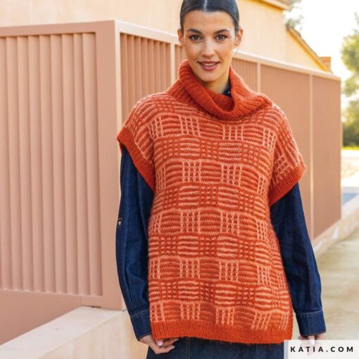 REVISTA KATIA esp THE BASIC - mujer chaleco - lana soft gratte