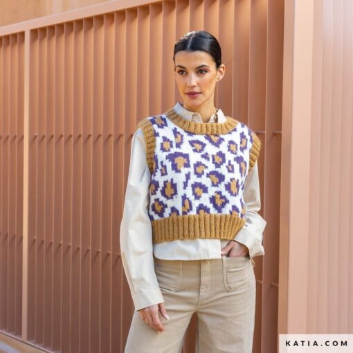 REVISTA KATIA esp THE BASIC - mujer chaleco - lana soft gratte