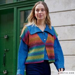 REVISTA KATIA CONCEPT esp MULTICOLOR 2 - mujer chaleco - silky lace rainbow