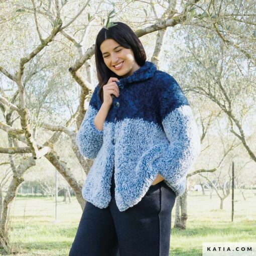 REVISTA KATIA esp COUNTRY KNITS - chaqueta mujer - lana polar