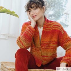 REVISTA KATIA esp TWIST & COLOR - chaqueta mujer - lana wow fluffy