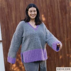 REVISTA KATIA esp COUNTRY KNITS - chaqueta mujer - lana wow fluffy