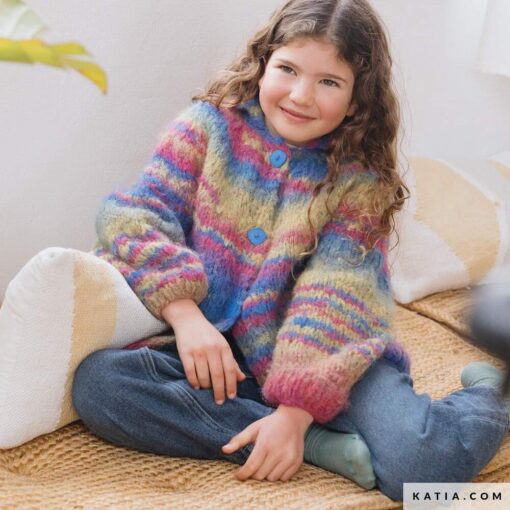 REVISTA KATIA esp TWIST & COLOR - jersey niña - lana wow fluffy color trend