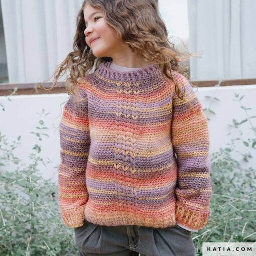 REVISTA KATIA esp TWIST & COLOR - jersey niña - lana azteca
