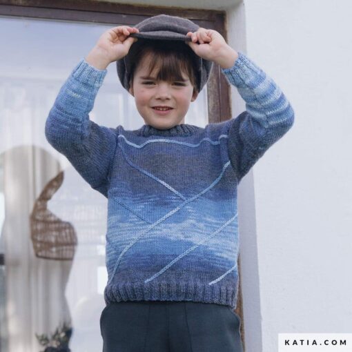 REVISTA KATIA esp TWIST & COLOR - jersey niño - lana merino ombre