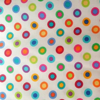 tela patchwork mascarillas colorwork topos fondo blanco
