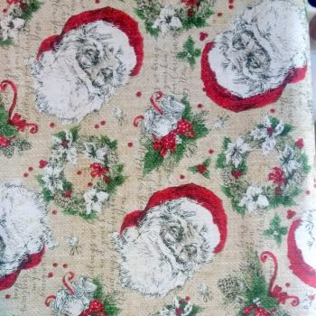 tela_patchwork mascarilla vintage christmas papa noel